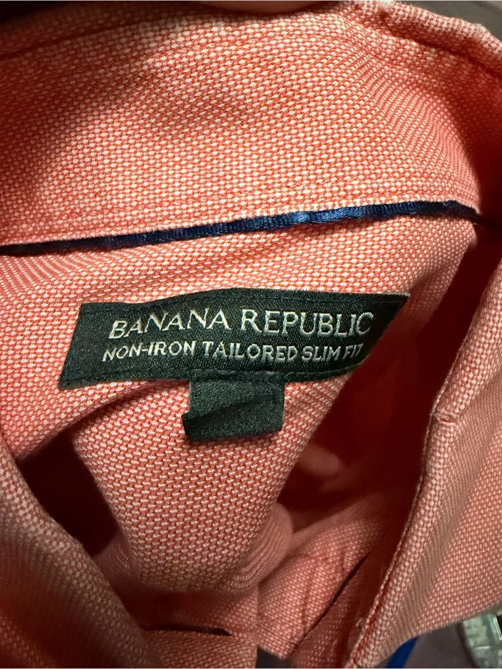 Banana Republic Men's Coral-Red Dress Shirt